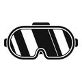 Virtual reality goggles icon, simple style