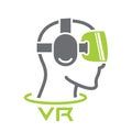 Virtual reality googles icon on white background for graphic and web design, Modern simple vector sign. Internet concept. Trendy