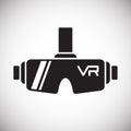 Virtual reality googles icon on white background for graphic and web design, Modern simple vector sign. Internet concept. Trendy