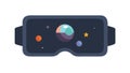 Virtual Reality Headset Cosmic, Immersive VR Experience Vector, vector design Generative AI Royalty Free Stock Photo