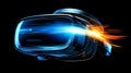 A Virtual Reality Headset Experience at Light Speed Royalty Free Stock Photo
