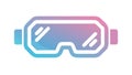 Virtual Reality Headset Icon, Immersive Experience or Metaverse Symbol, vector design Generative AI Royalty Free Stock Photo