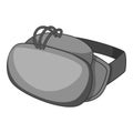 Virtual reality headset icon monochrome Royalty Free Stock Photo