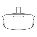 Virtual reality headset icon, outline style Royalty Free Stock Photo