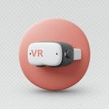 Virtual reality headset with a sleek design, featuring a dark gray body and a white front Royalty Free Stock Photo