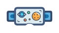 Virtual Reality Headset Space View, vector design Generative AI Royalty Free Stock Photo