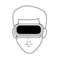 virtual reality icon image Royalty Free Stock Photo