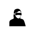 Virtual reality icon. Special Forces. ninja icon. futuristic man