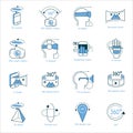 Virtual reality icons set