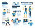 Virtual reality, infographic elements