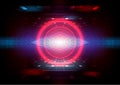 Virtual reality simulation with speed motion perspective, abstract visualization