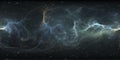 Virtual reality stellar system and nebula. Panorama, environment 360 HDRI map. Equirectangular projection, spherical panorama. Royalty Free Stock Photo