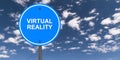 Virtual reality traffic sign Royalty Free Stock Photo