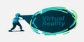 Virtual reality vectorial illustration. Royalty Free Stock Photo