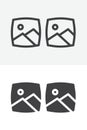 Virtual reality view vector icon set in line and solid different style Royalty Free Stock Photo