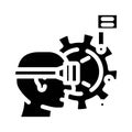 virtual reality vr manufacturing glyph icon vector illustration Royalty Free Stock Photo