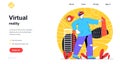 Virtual reality web banner concept. Royalty Free Stock Photo