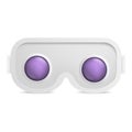 Virtual reality white glasses mockup, realistic style