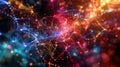 A virtual realm of vibrant nodes demonstrating the power and potential of a decentralized internet structure