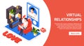 Virtual Relationship Isometric Web Banner