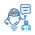 virtual robot icon doodle illustration Royalty Free Stock Photo