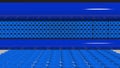 Virtual stage with glossy tubes and patterns