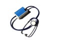 Virtual stethoscope for auscultating different types of patient lungs and heart sounds Royalty Free Stock Photo