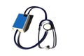 Virtual stethoscope for auscultating different types of patient lungs and heart sounds Royalty Free Stock Photo