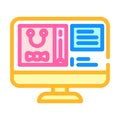 virtual swag bag color icon vector illustration