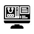 virtual swag bag glyph icon vector illustration