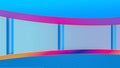 Virtual TV news broadcast studio background Royalty Free Stock Photo