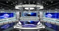 Virtual Tv News Set 1 Royalty Free Stock Photo