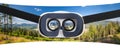 Virtual vr glasses goggles headset concepts Royalty Free Stock Photo