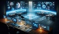 A virtual Web3 office, Ai generated image Royalty Free Stock Photo