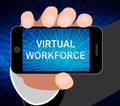 Virtual Workforce Offshore Employee Hiring 2d Illustration