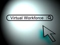 Virtual Workforce Offshore Employee Hiring 2d Illustration