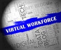 Virtual Workforce Offshore Employee Hiring 2d Illustration