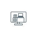 Virtual Workspace icon. Monochrome simple Remote Work icon for templates, web design and infographics
