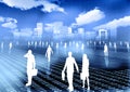Virtual world of internet business Royalty Free Stock Photo