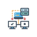 Virtualization Icon for Cloud Technology