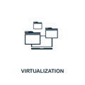 Virtualization icon. Premium style design from web hosting icon collection. Pixel perfect Virtualization icon for web