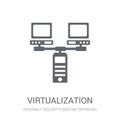 virtualization icon. Trendy virtualization logo concept on white