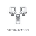 virtualization linear icon. Modern outline virtualization logo c