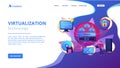 Virtualization technology concept landing page