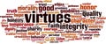 Virtues word cloud Royalty Free Stock Photo