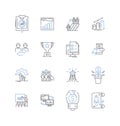 Virtuosity line icons collection. Talent, Mastery, Skill, Flawlessness, Brilliance, Precision, Artistry vector and