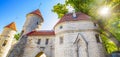 Viru Gate towers in Tallinn old town, Estonia Royalty Free Stock Photo