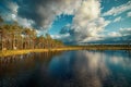Viru Raba swamp blue lake in Estonia Royalty Free Stock Photo