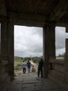 Virupaksha temple and market complex through ancient pavilion