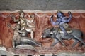 Virupaksha Vishnu Temple, Vijayanagar,Karnataka, India. Ceiling paintings with scenes from Hindu mythology, editorial